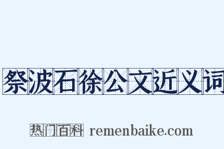 祭波石徐公文近义词是什么意思的图片